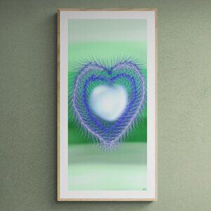 Purple Glowing Heart | Valentine’s Day | romantic art | love| Minimalist Print